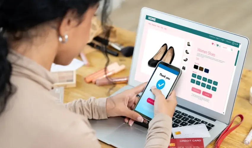 woman-shopping-online-internet-marketplace-browsing-sale-items-modern-lifestyle-use-credit-card-online-payment-from-wallet-protected-by-crucial-cyber-security-software